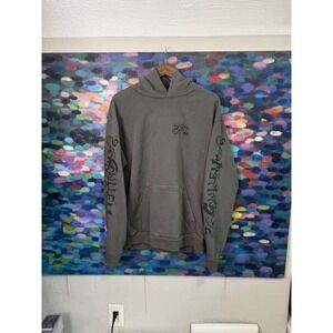 Sullen Art Co. Men's Graphic Hoodie Grey Snake Tattoo Art Pullover Size L